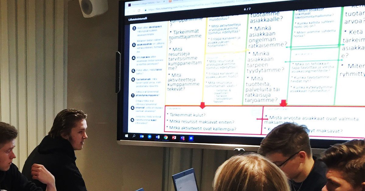 Yrittäjämäinen tapa toimia tukee oppimista
