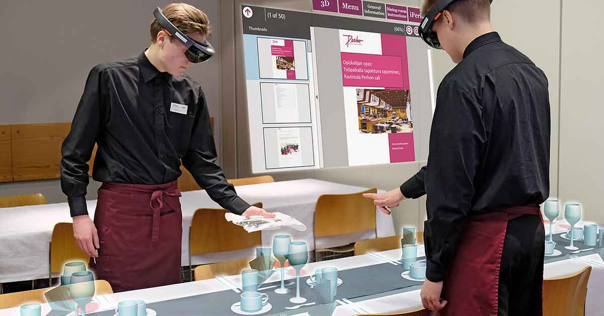 Waiters – Virtual Learning Environment with HoloLens for Perho Liiketalousopisto