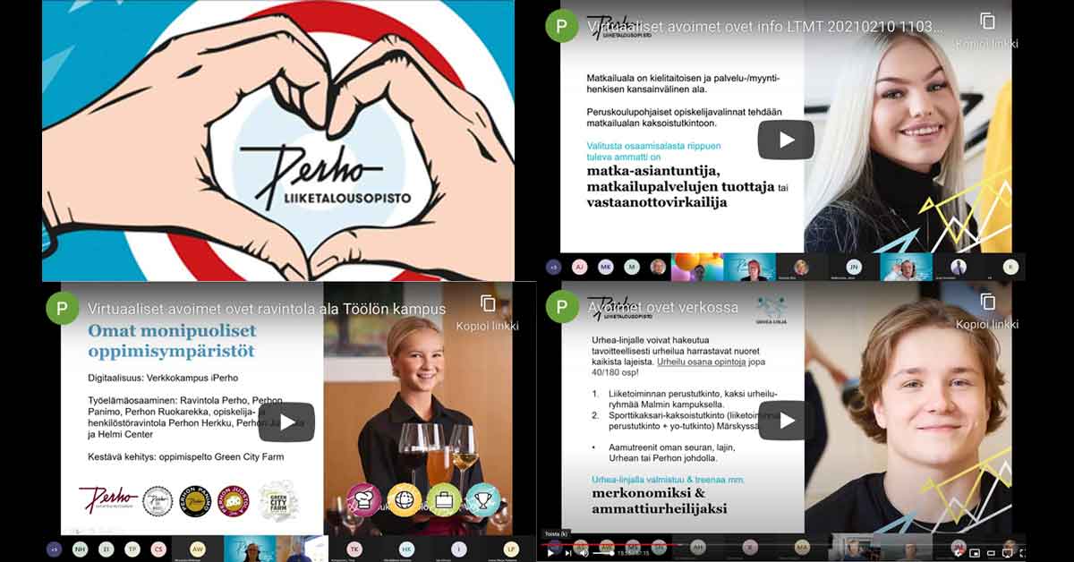 Virtuaaliset avoimet ovet – tallenteet | Perho Liiketalousopisto