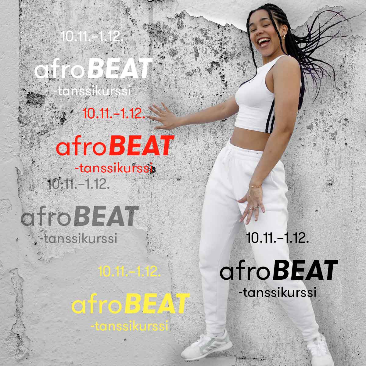 Sikujuan Afrobeat-tanssikurssi alkaa 10.11.